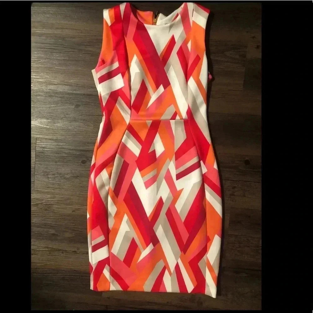 Calvin Klein Geometric Pencil Dress
